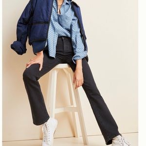 Paige Manhattan black bootcut midrise jeans size 28 petite good used condition